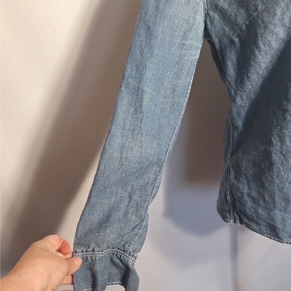 Tommy Bahama Womens Coastal Boho Linen Shirt Button Up Country Beachy Small P - Picture 6 of 10